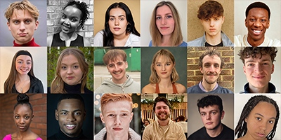 18 headshots of the Olivier Bursary recipients